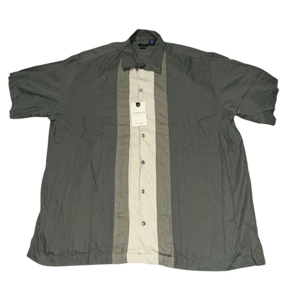 Van Heusen Studio Cool Spun NWT Y2K Vintage Deadstock Button-Down Shirt Summer